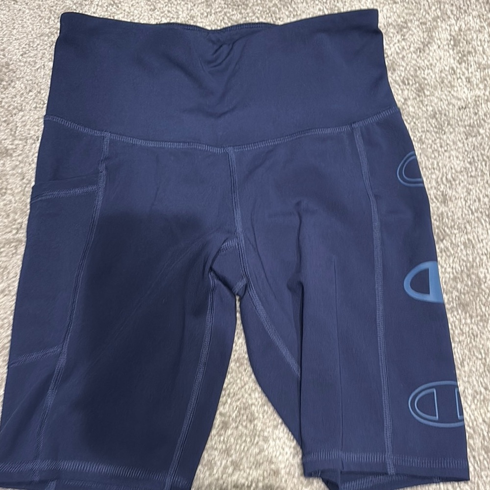Champion Women's Navy Biker Shorts